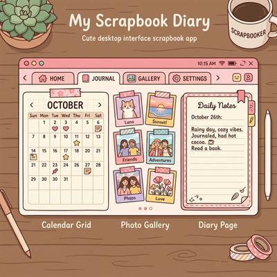 Cute organizer dashboard mobile app mockups